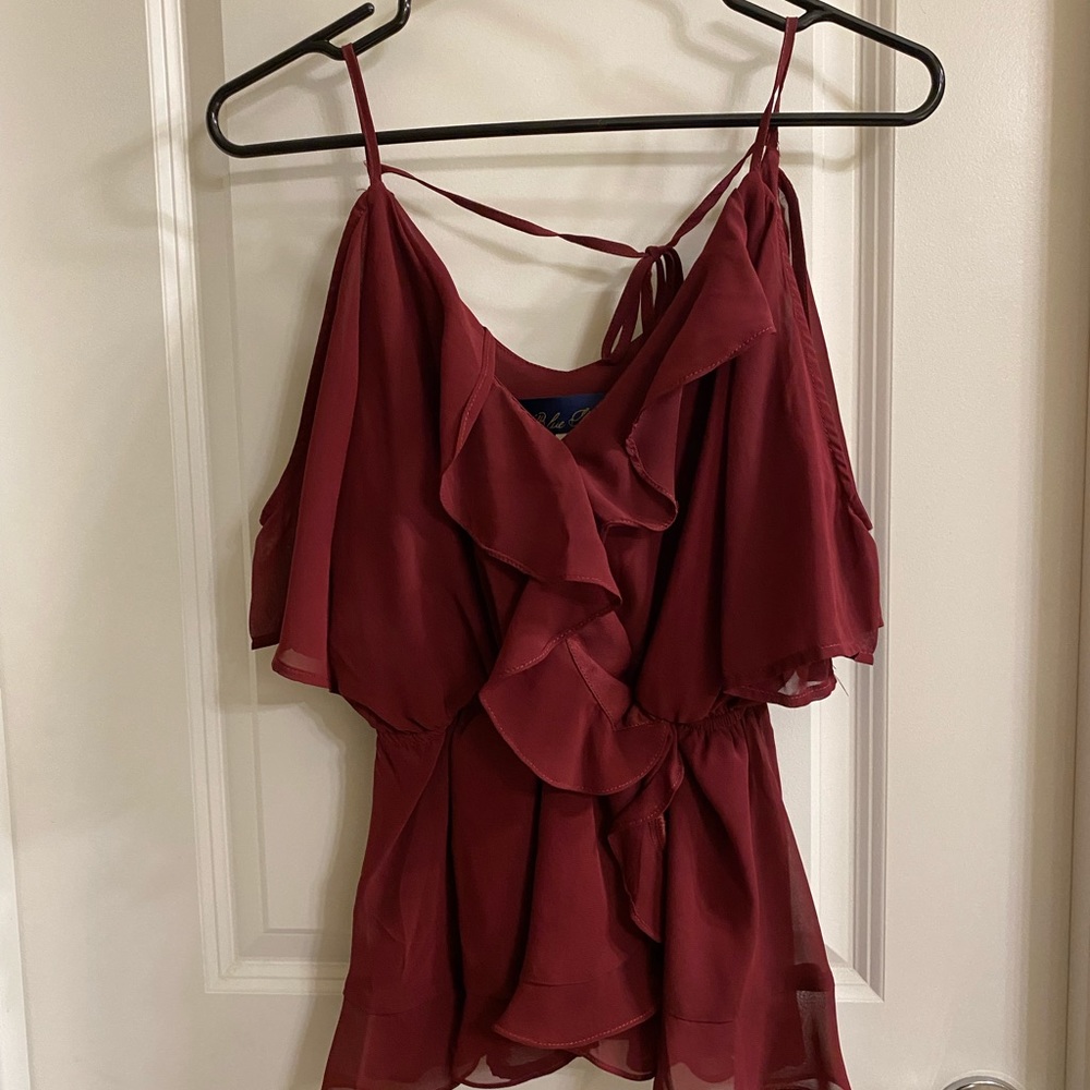Maroon top